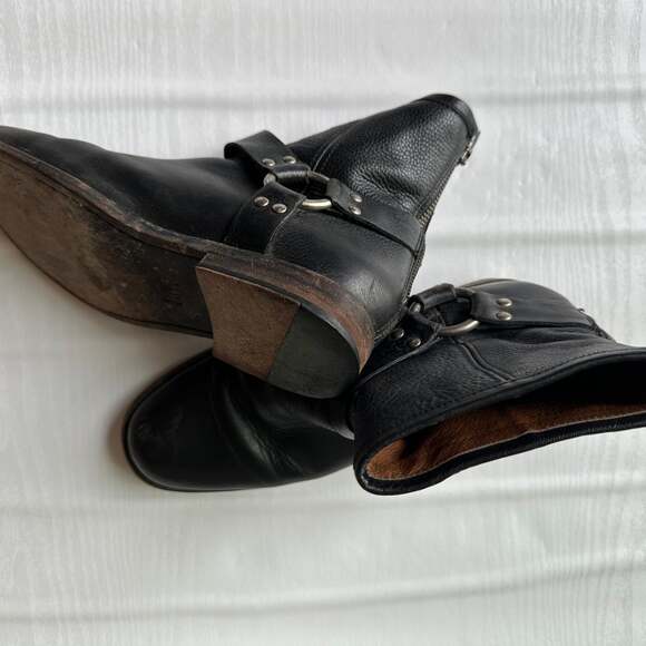 Frye Phillip Leather Moto Harness Boots size 9 - Picture 5 of 6